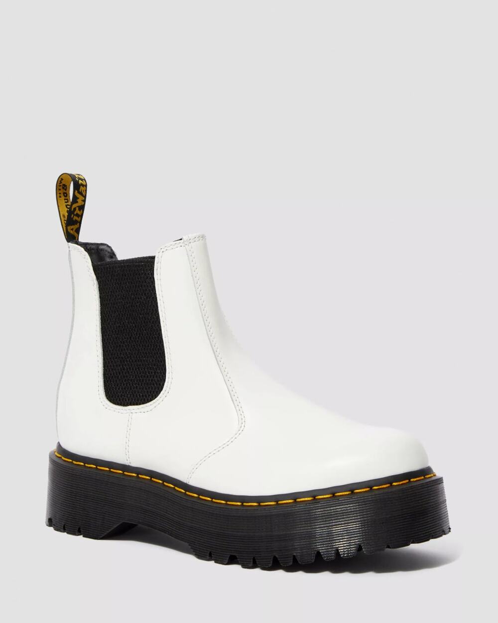 DR. MARTENS 2976 Quad Platform Chelsea Boot White Chunky Sz 10 $200